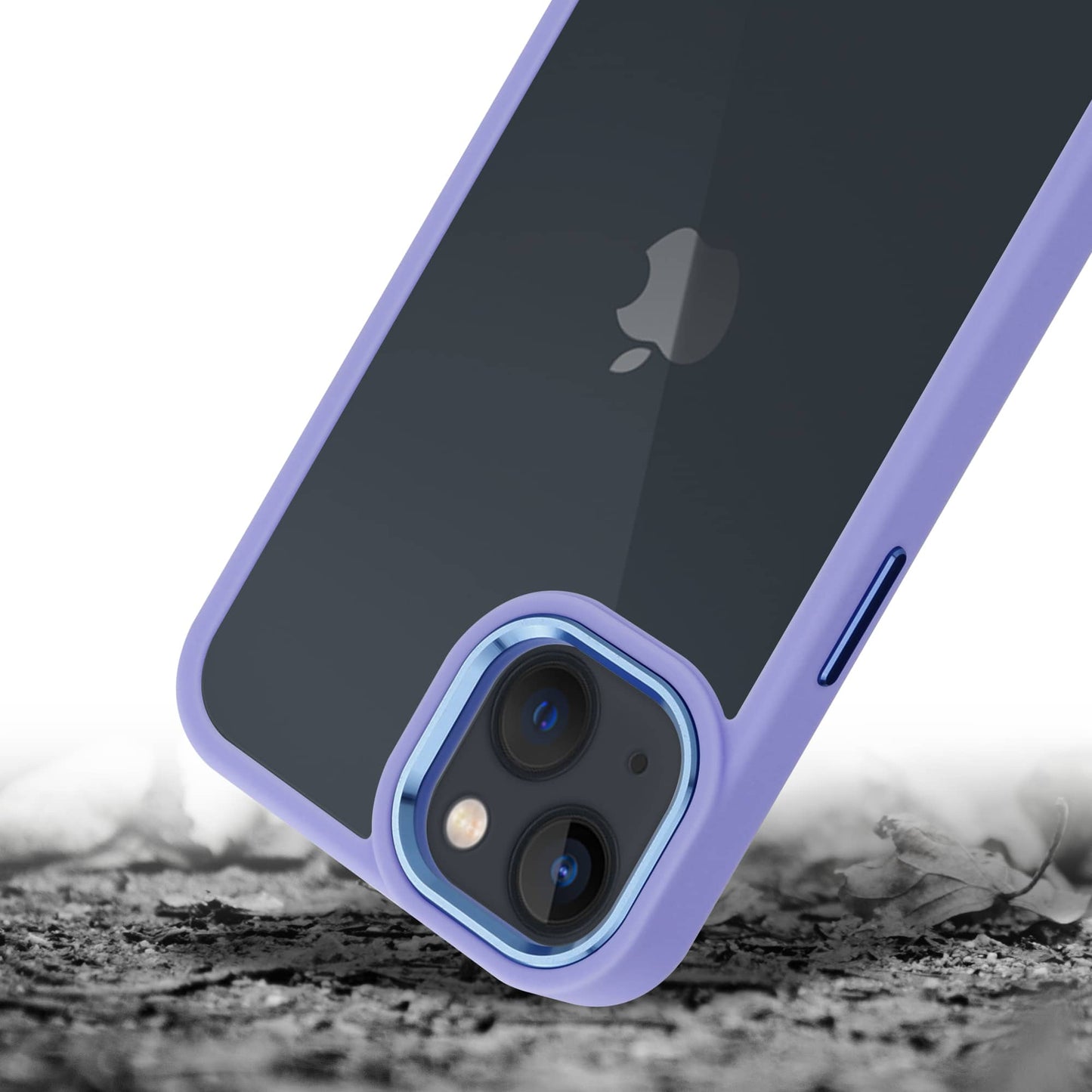 IYUPP Bumper Hülle für iPhone 13 Lila x Transparent