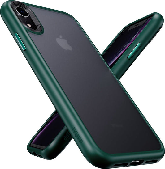 IYUPP Schutzhülle für iPhone XR Hülle Grün x Schwarz Bumper