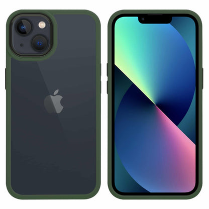 IYUPP Handyhülle für iPhone 12 / 12 Pro Hülle Bumper Grün x Transparent