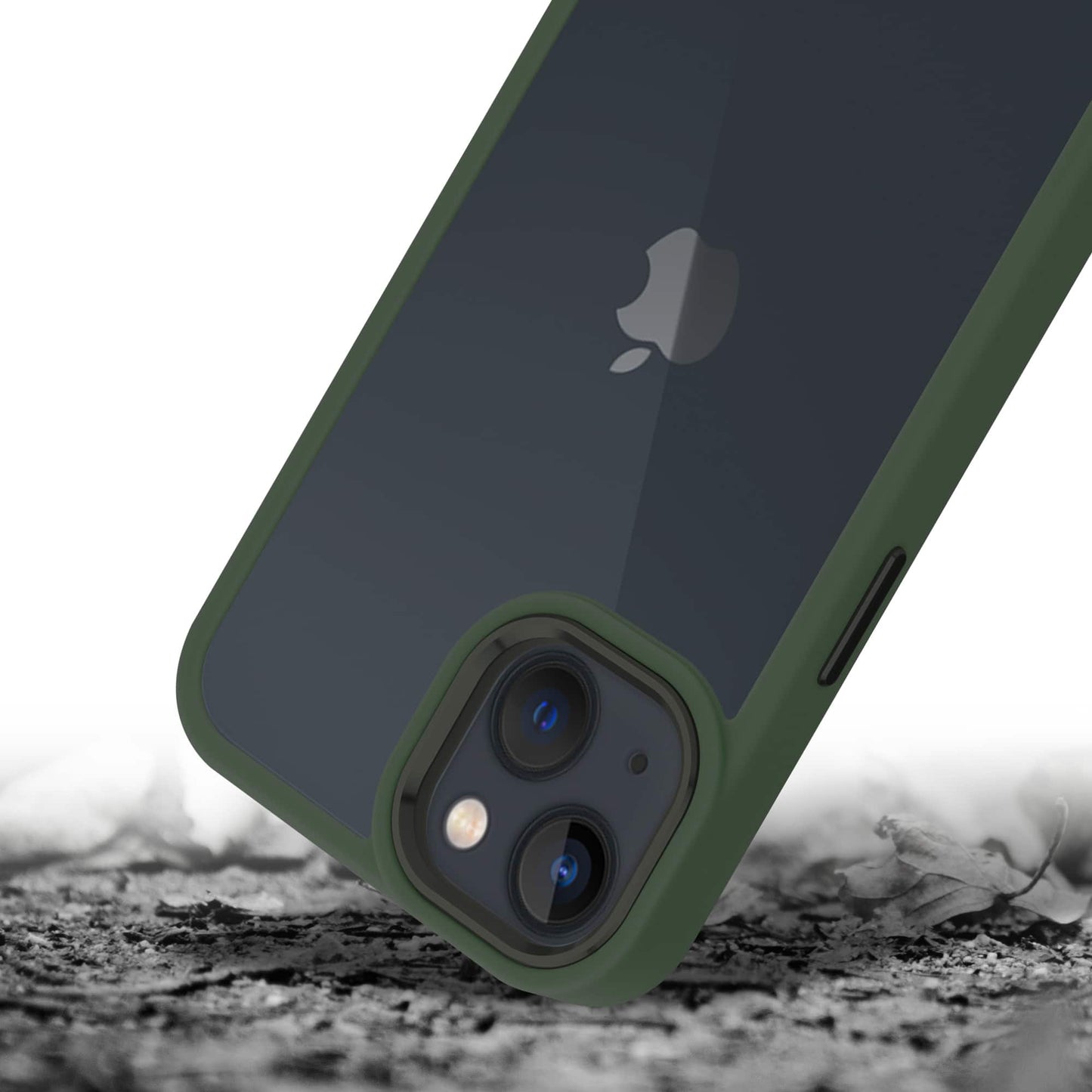 IYUPP Handyhülle für iPhone 12 / 12 Pro Hülle Bumper Grün x Transparent
