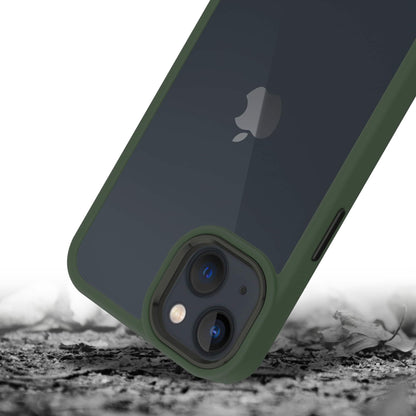 IYUPP Handyhülle für iPhone 12 / 12 Pro Hülle Bumper Grün x Transparent
