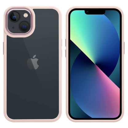 IYUPP Bumper Hülle für iPhone 13 Rosa x Transparent