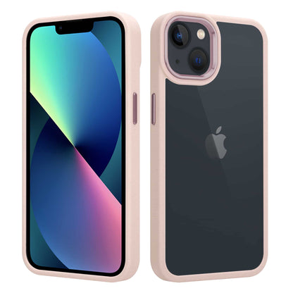 IYUPP Bumper Hülle für iPhone 13 Rosa x Transparent