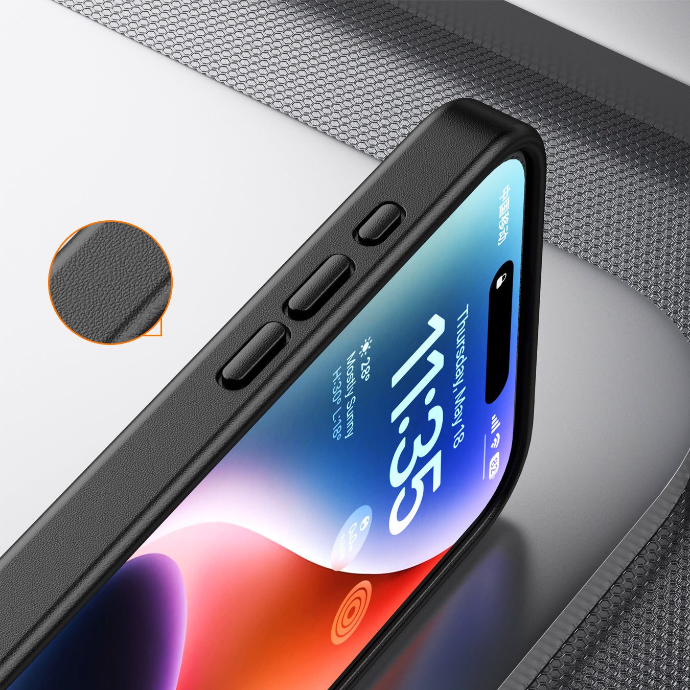 IYUPP Hülle Bumper Case für iPhone 13 Pro – Schwarz