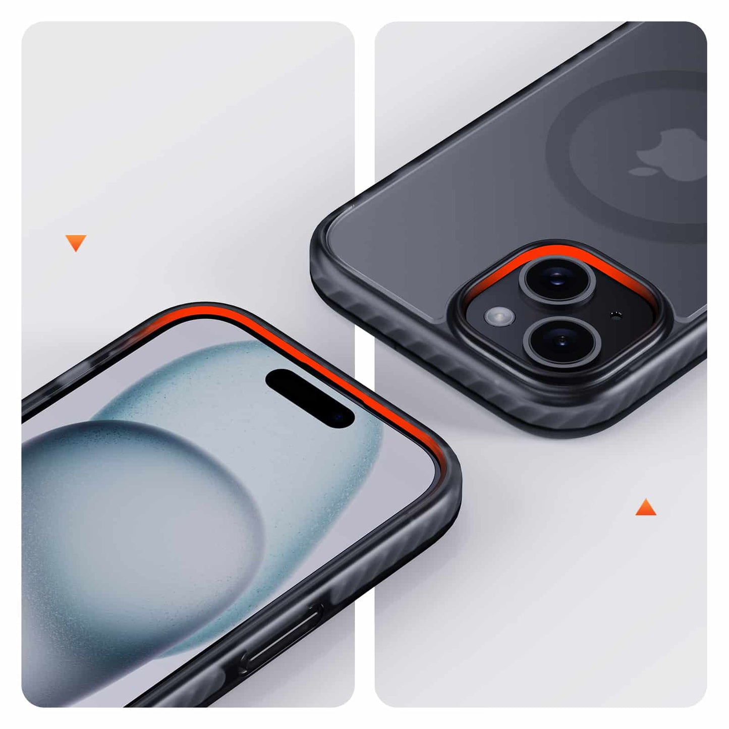 IYUPP Armor Hülle Case für iPhone 15 Pro mit MagSafe – Schwarz