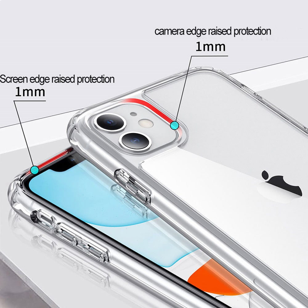 IYUPP Bumper Hülle Stoßfest für iPhone 11 Transparent