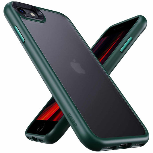 IYUPP Bumper für iPhone 7 / 8 / SE 2020 / SE 2022 Hülle Grün x Schwarz