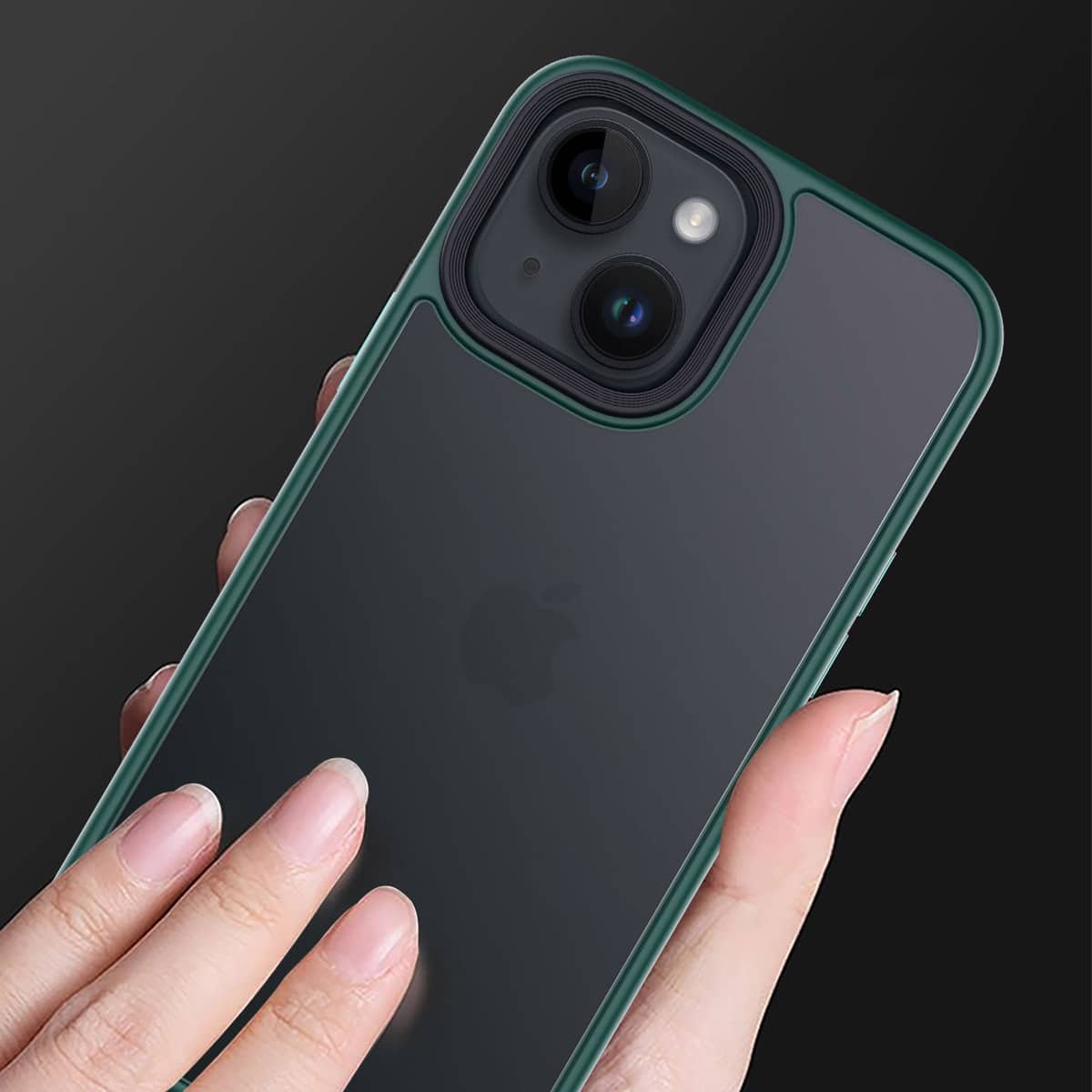 IYUPP Handyhülle für iPhone 15 Hülle Grün x Schwarz Bumper - IYUPP DE