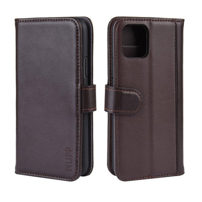 Bookcase Hülle Leder mit Kartenhalter für iPhone 11 Braun