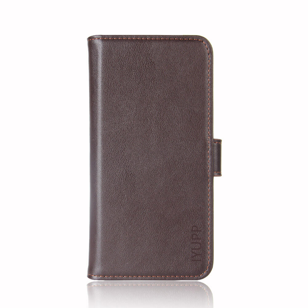 Bookcase Hülle Leder mit Kartenhalter für iPhone 11 Braun