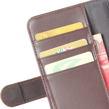 Bookcase Hülle Leder mit Kartenhalter für iPhone 11 Braun