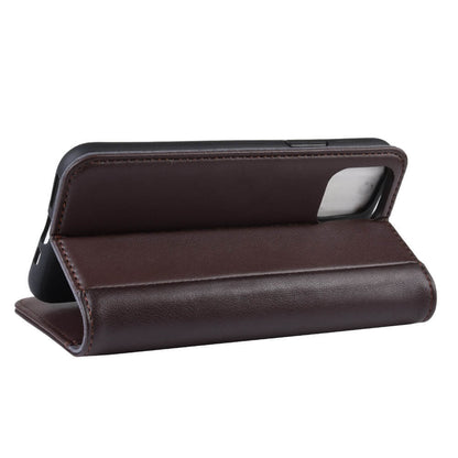 Bookcase Hülle Leder mit Kartenhalter für iPhone 11 Braun