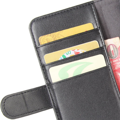 Bookcase Hülle Leder mit Kartenhalter für iPhone 12 / 12 Pro Schwarz