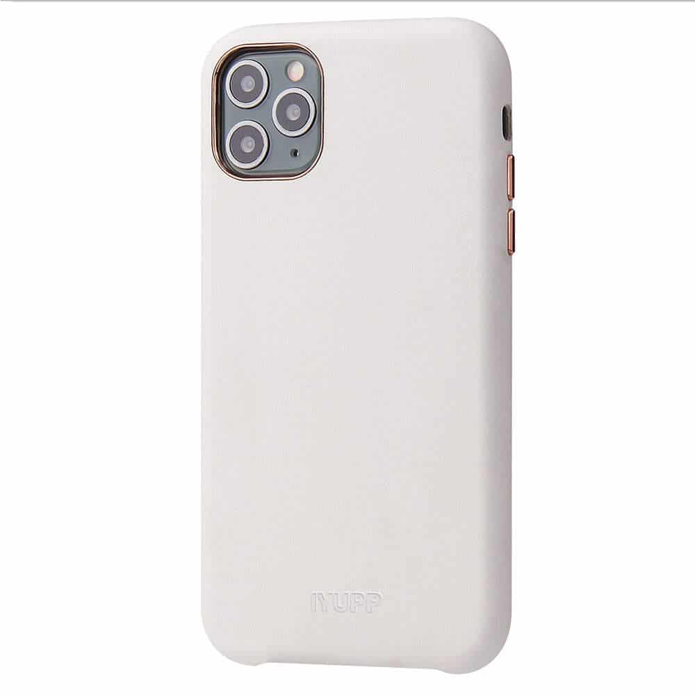 IYUPP PU Leder Hülle für iPhone 11 Weiß