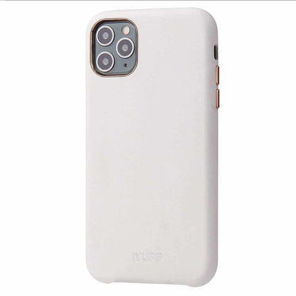 IYUPP PU Leder Hülle für iPhone 11 Weiß