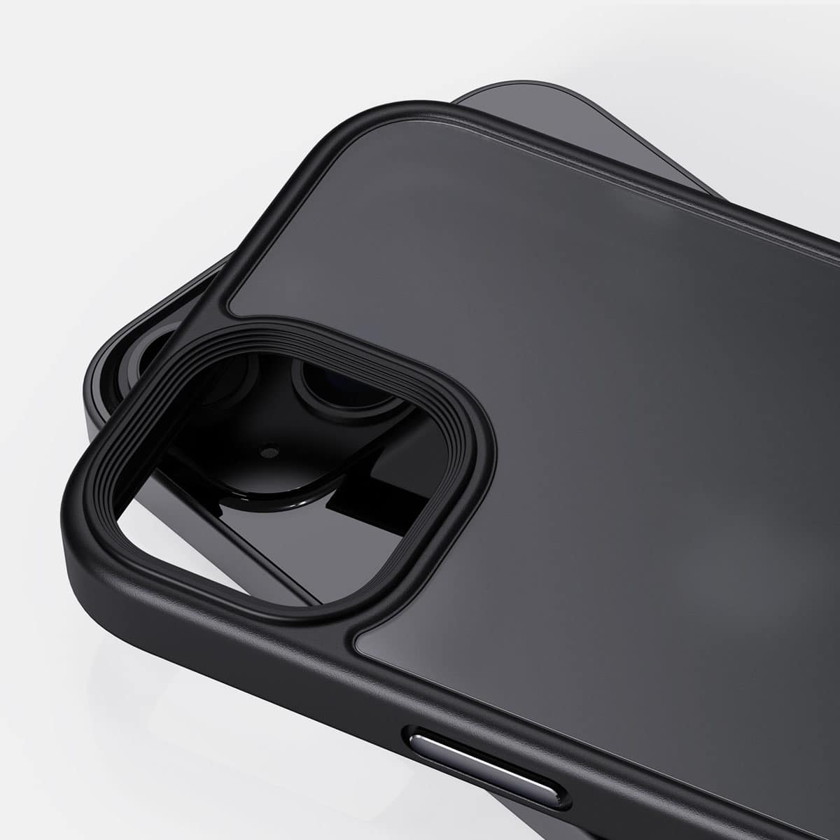 IYUPP Schutzhülle für iPhone 15 Pro Max Hülle Schwarz Bumper