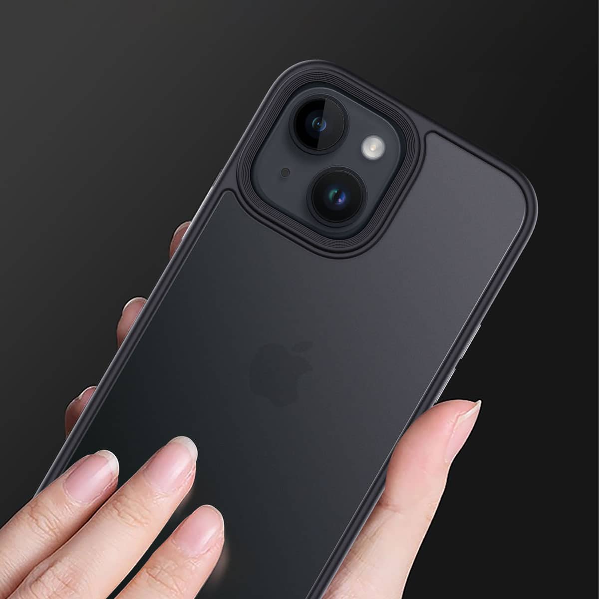 IYUPP Schutzhülle für iPhone 15 Pro Max Hülle Schwarz Bumper