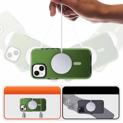 IYUPP Armor Hülle Case für iPhone 13 mit MagSafe – Grün