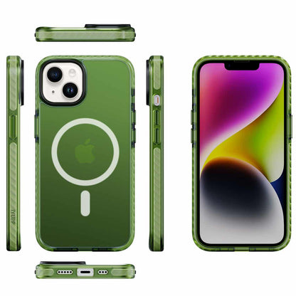 IYUPP Armor Hülle Case für iPhone 13 mit MagSafe – Grün