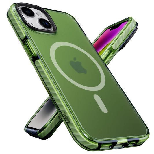IYUPP Armor Hülle Case für iPhone 13 mit MagSafe – Grün