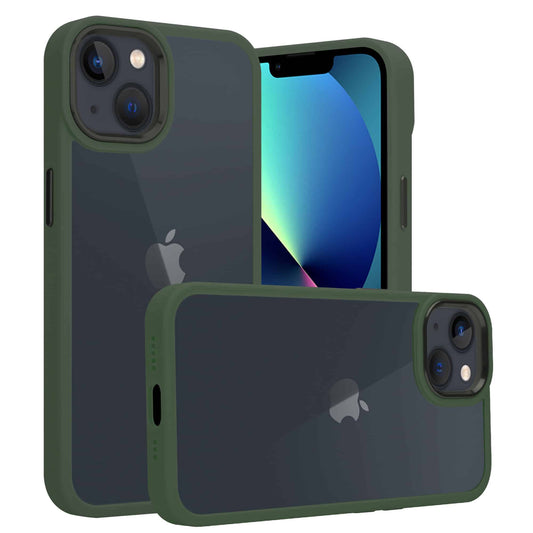 IYUPP Handyhülle für iPhone 12 / 12 Pro Hülle Bumper Grün x Transparent