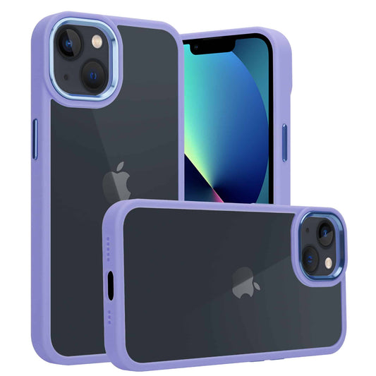IYUPP Bumper Hülle für iPhone 13 Lila x Transparent