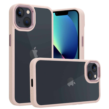 IYUPP Bumper Hülle für iPhone 13 Rosa x Transparent