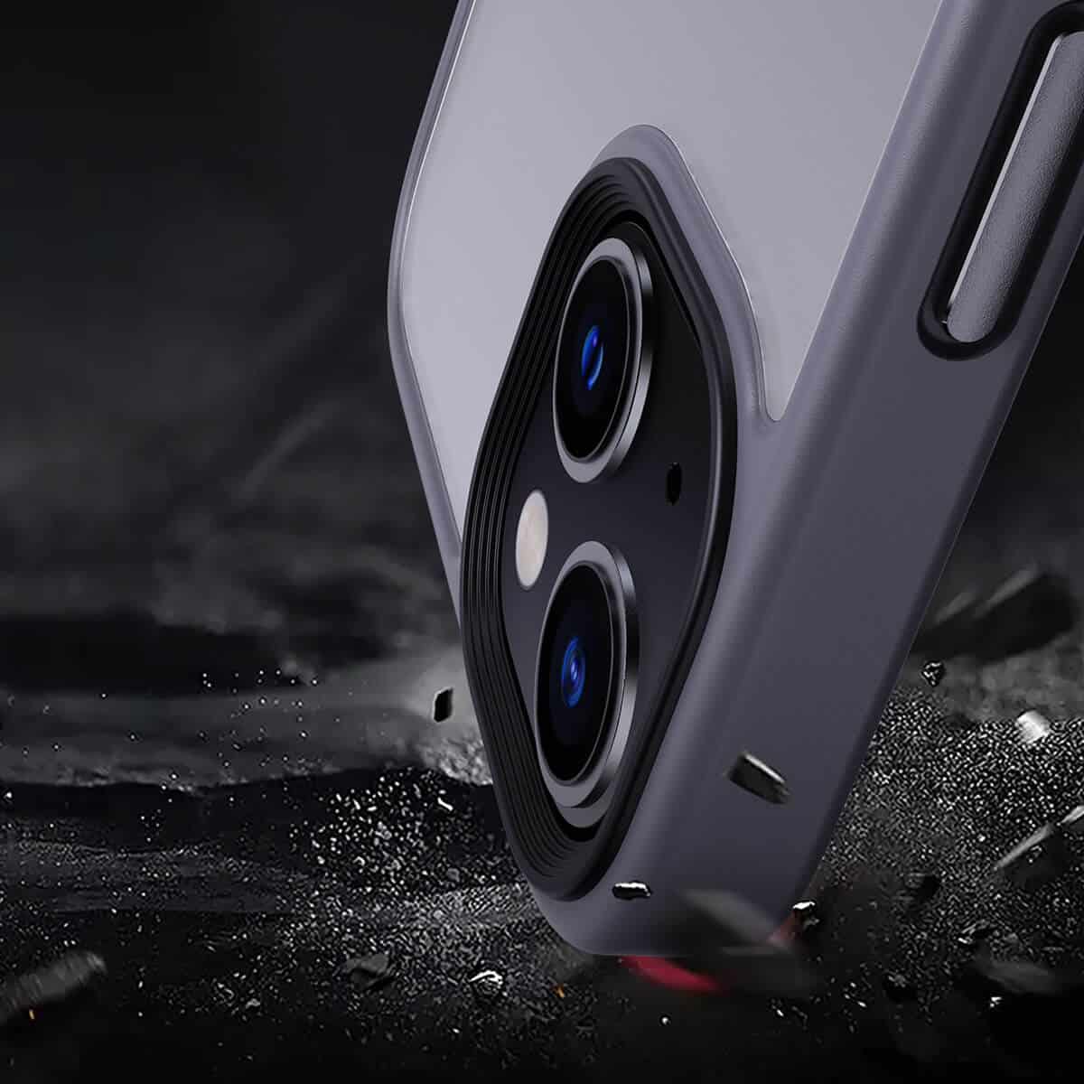 IYUPP Handyhülle für iPhone 11 Hülle Grau x Weiß Bumper