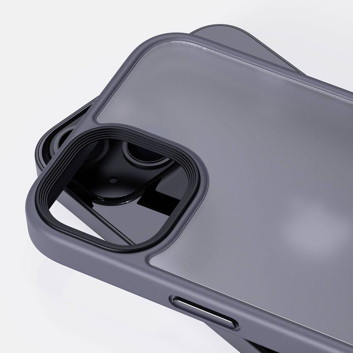 IYUPP Handyhülle für iPhone 11 Hülle Grau x Weiß Bumper