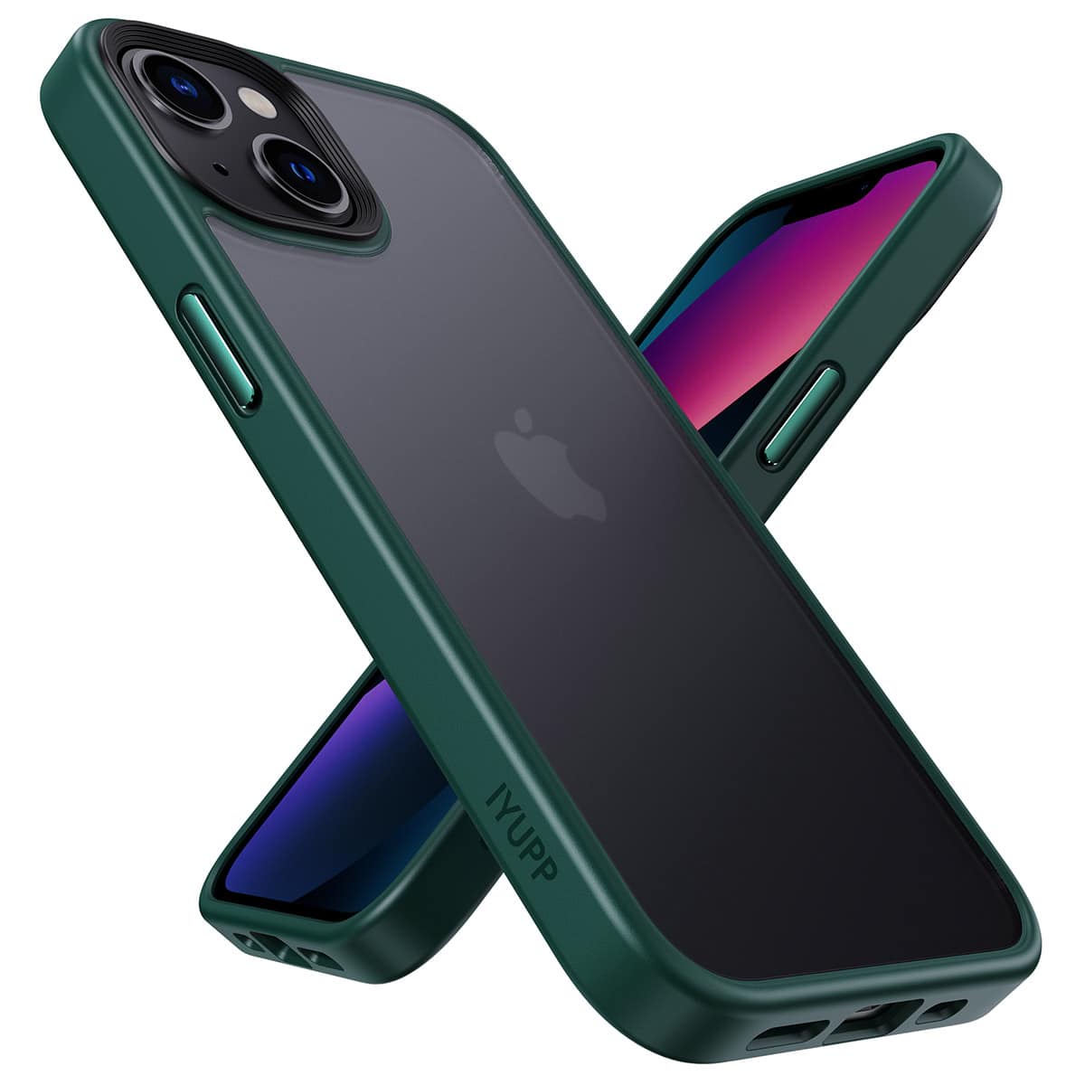 IYUPP Bumper für iPhone 11 Hülle Grün x Schwarz – Stoßfest