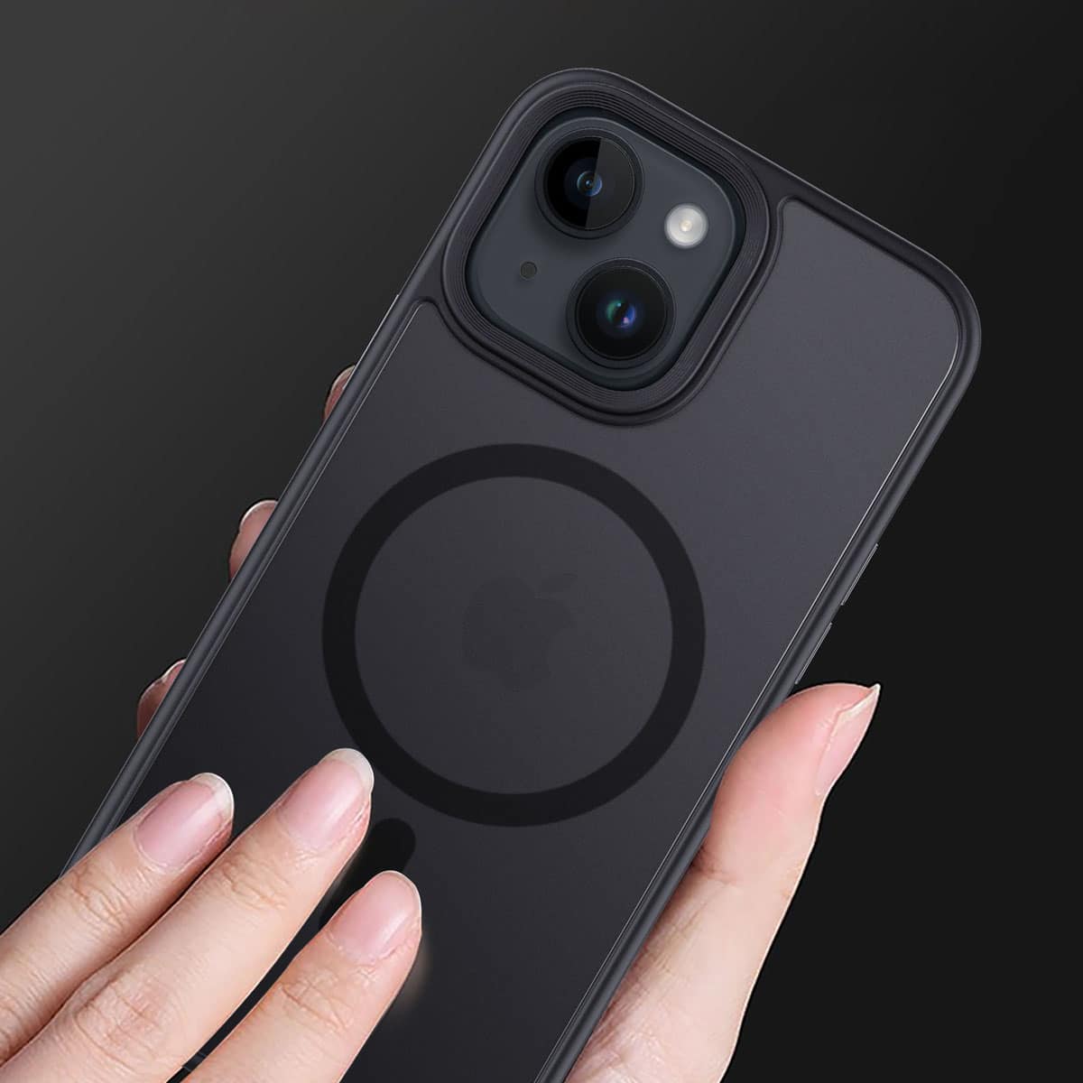 IYUPP Hülle Case für iPhone 15 Pro Max mit MagSafe – Schwarz