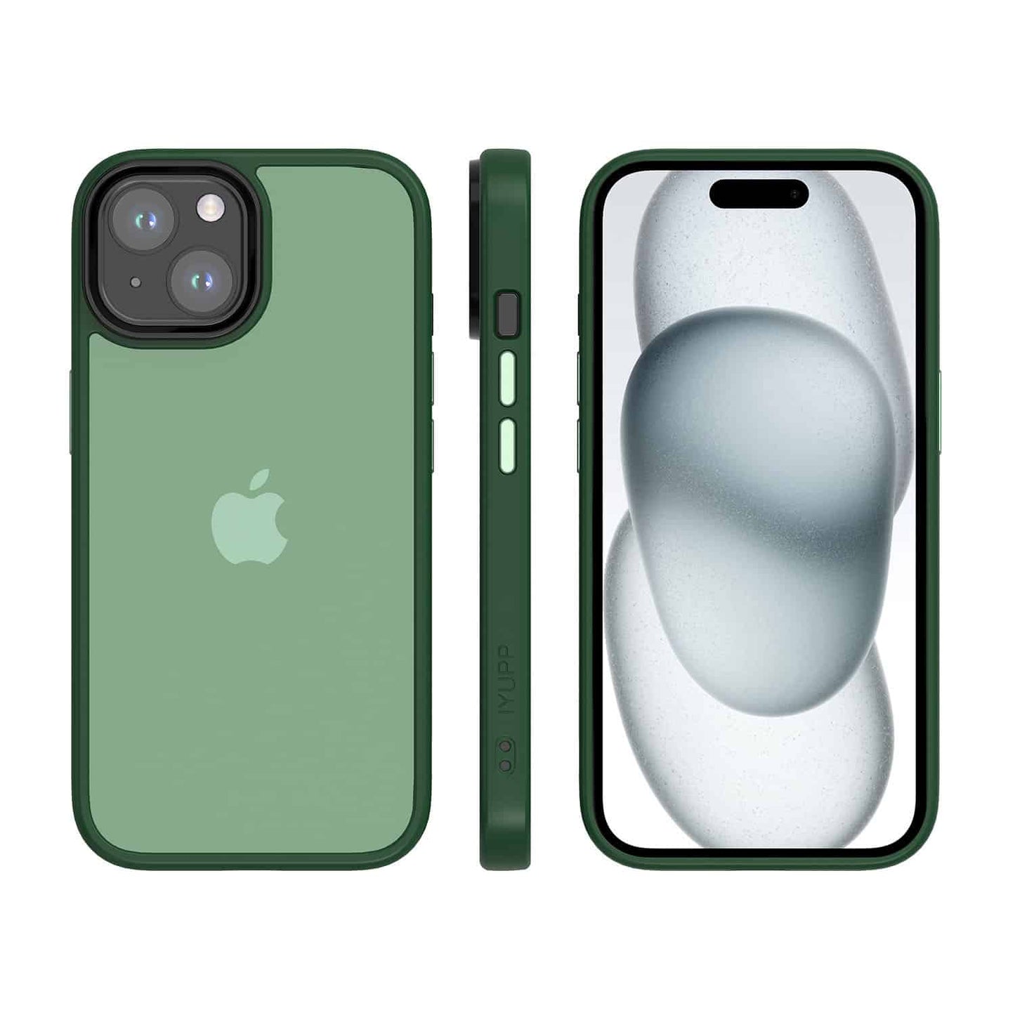IYUPP Schutzhülle für iPhone 15 Hülle Grün