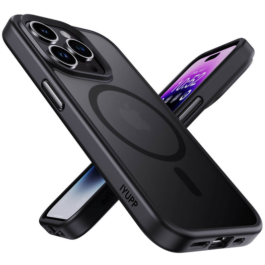 IYUPP Hülle Case für iPhone 15 Pro mit MagSafe – Schwarz