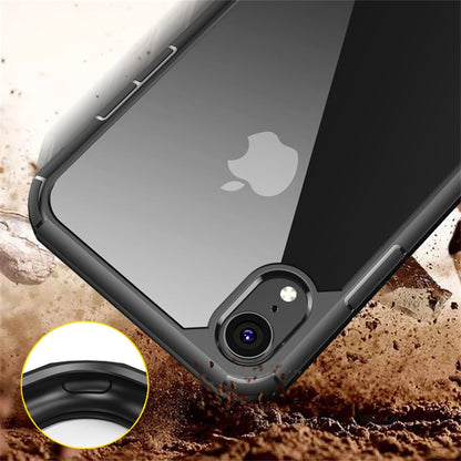 IYUPP Bumper für iPhone XR Hülle Schwarz x Transparent