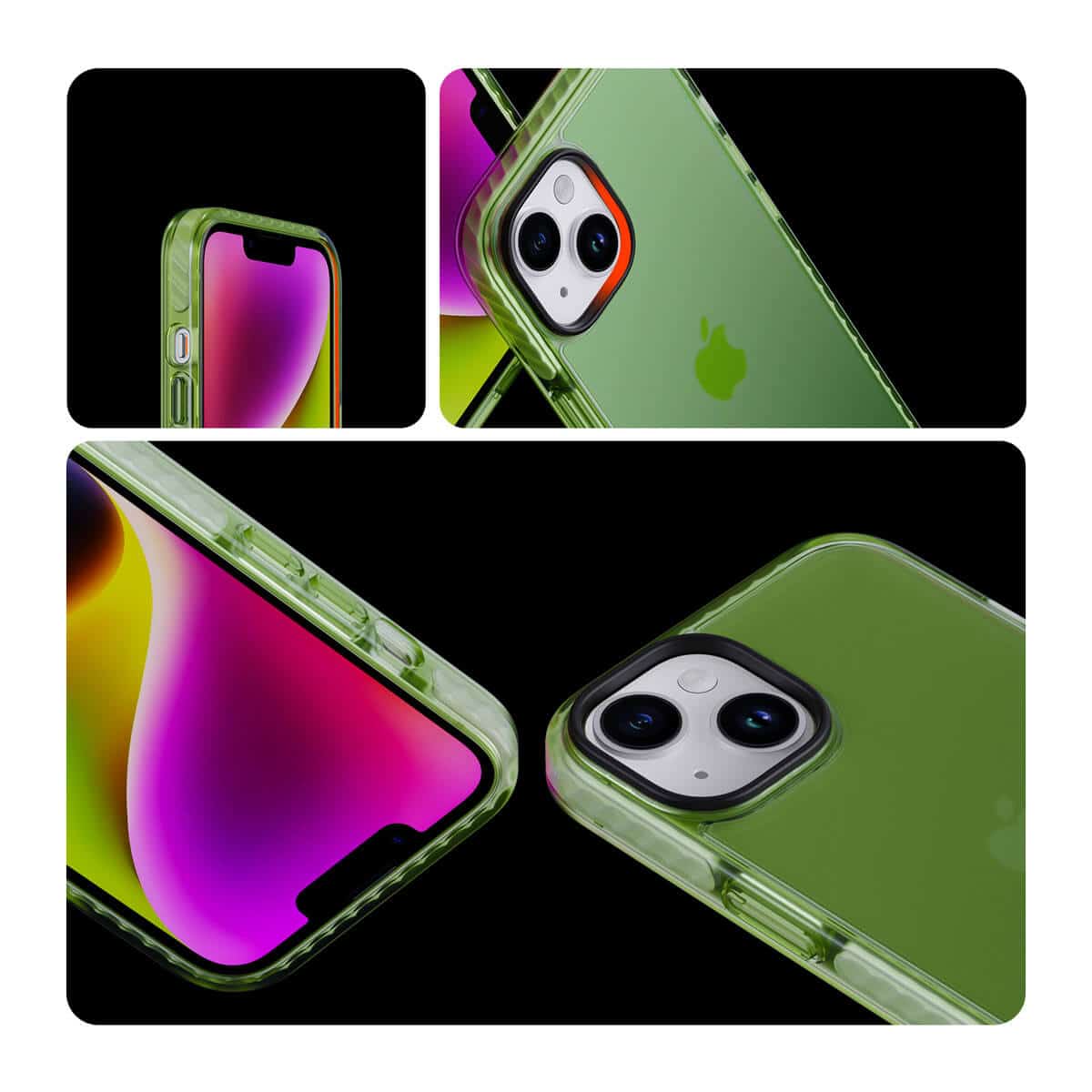 IYUPP Schutzhülle für iPhone 13 Hülle Grün Armor