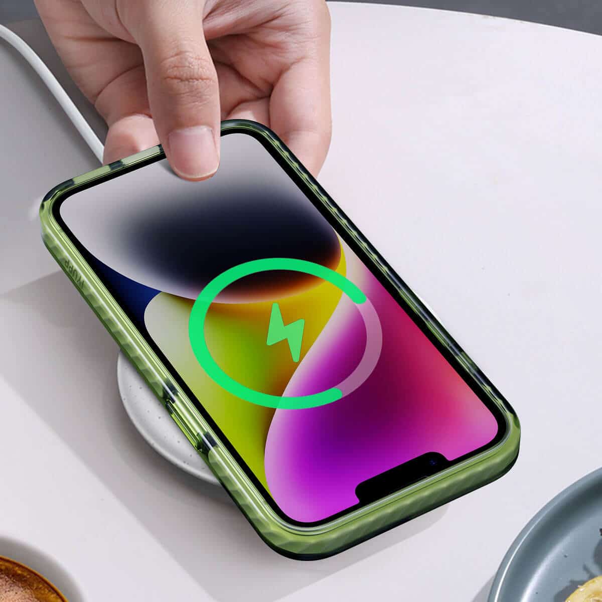 IYUPP Schutzhülle für iPhone 13 Hülle Grün Armor
