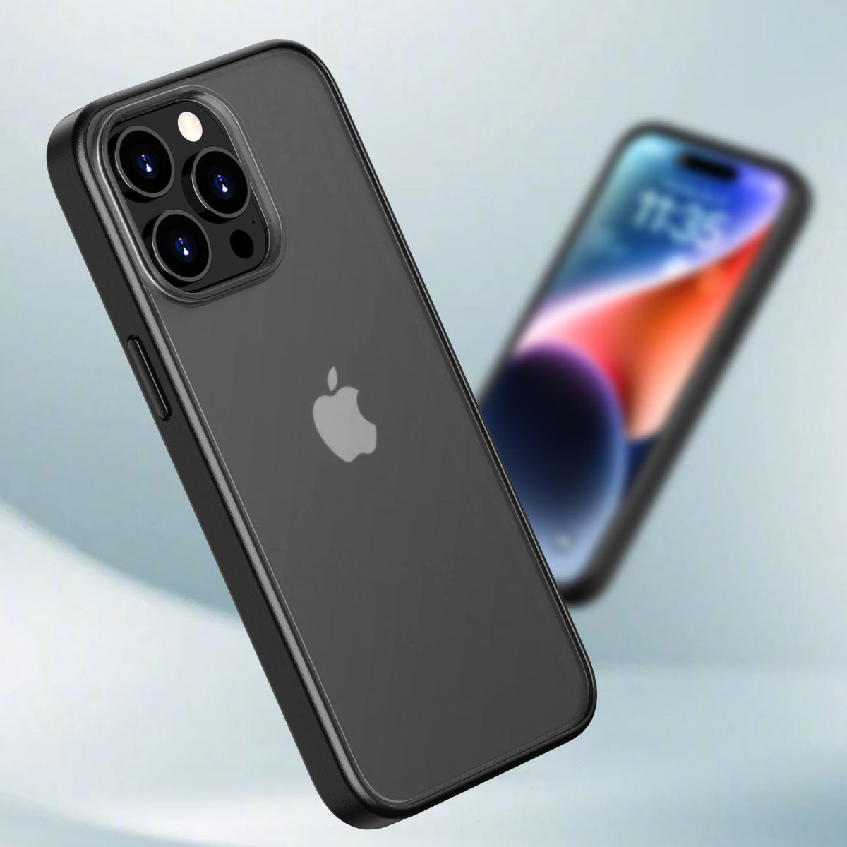 IYUPP Hülle Bumper Case für iPhone 13 Pro – Schwarz