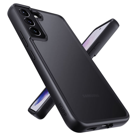 IYUPP Schutzhülle für Samsung Galaxy S22 Hülle Schwarz Bumper