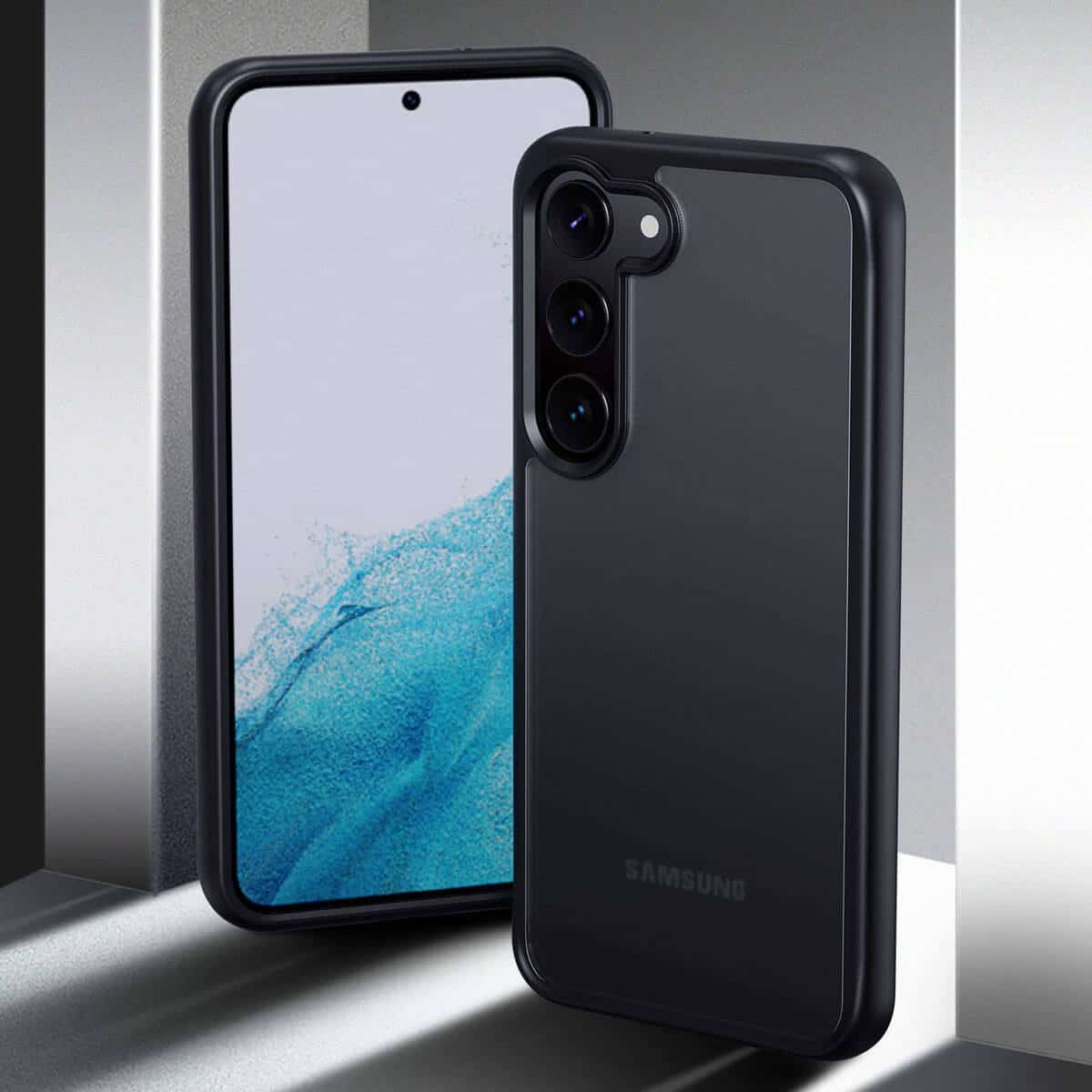 IYUPP Schutzhülle für Samsung Galaxy S24 Hülle Schwarz Bumper
