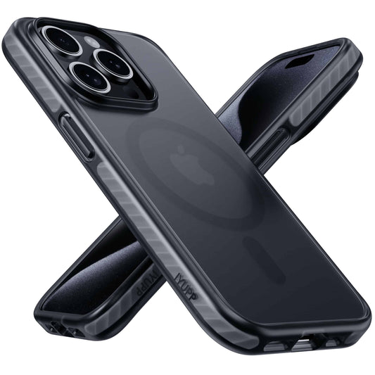 IYUPP Armor Hülle Case für iPhone 15 Pro mit MagSafe – Schwarz